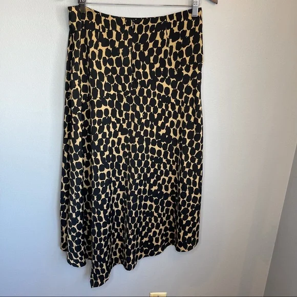 Who What Wear Animal Dot Print Asymmetrical Midi Skirt, Size 8 - Picture 13 of 15